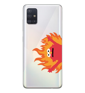 Samsung Galaxy A71 Uyumlu Elmo Tasarımlı Şeffaf Telefon Kılıfı