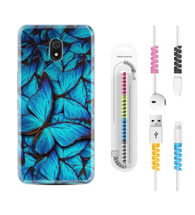Xiaomi Redmi 8A 8 Pro 9C 9T 10C 11T Pro Kılıf Kablo Koruma Spiral Silikon Owl 1351