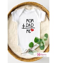 Mom Dad Me Özel Tasarım Bebek Zıbın Pamuklu Çıtçıtlı Body