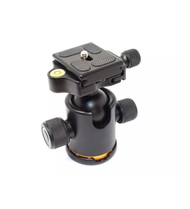 Ayex KH-8666 Metal Tripod Kafası – 360° dönebilen, Quick Release, su terazili (245 g) (Siyah)