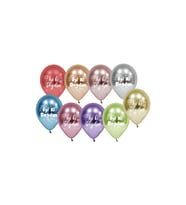 Iyiki Doğdun Baskılı Karışık 10" Krom Balon