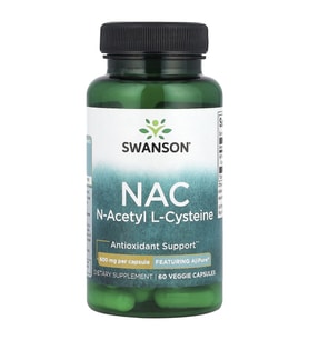 Swanson Vitamins, NAC, 600 mg, 60 Veggie Capsules