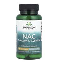 Swanson Vitamins, NAC, 600 mg, 60 Veggie Capsules