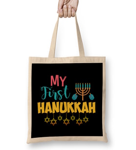 Cute & Adorable My First Hanukkah Candles Bez Çanta Uzun Saplı