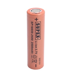SP18650-2500 3.7V 18650 Model 2500mAh Li-İon Düz Kafa Pil
