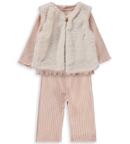 Civil Baby Yelekli 6-18 Ay Takım - Pudra