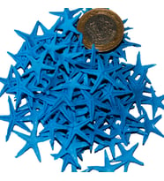 Polyester Deniz Yıldızı Minik Boy  0.5 CM- 1.5 CM (100 Adet)  Mavi