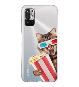 PrintiFy Xiaomi Redmi Note 10 5G ile Uyumlu 1mm Slim Fit Kedi 1 050b Baskılı Şeffaf  Kılıf