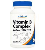 Nutricost High Potency Vitamin B Complex 462mg, 120 Capsules.Abd Menşei (Renksiz)
