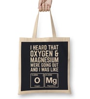 Periodic Table Oxygen And Magnesium's Relationship OMG Bez Çanta Uzun Saplı