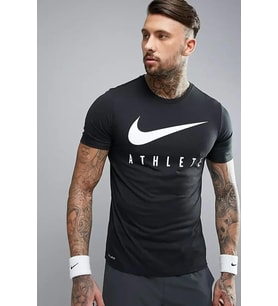 Nike Dri-Fit Training Swoosh Standart Kesim Siyah Erkek Tişört