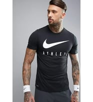 Nike Dri-Fit Training Swoosh Standart Kesim Siyah Erkek Tişört
