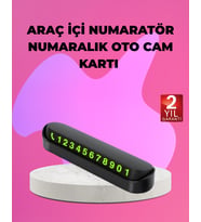 Fosforlu Araç İçi Park Kartı Numaratörü