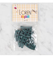 Loren Crafts 8 li koyu yeşil çoban düğme - 124