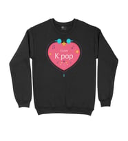 K Pop Kalpli Siyah Sweatshirt