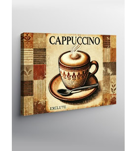 Kanvas Tablo Cappuccino Kahve Tasarımı