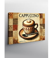 Kanvas Tablo Cappuccino Kahve Tasarımı