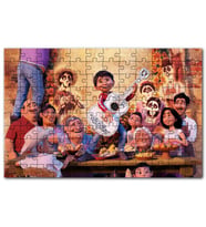 Cakapuzzle Coco Gitarist Çocuk Masada Tüm Karakterler Puzzle Yapboz MDF (Ahşap) (120 Parça)