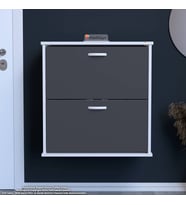 Modilayn UMAY Antre Hol 72x 78 x26 cm’ lik 2 Düşer Kapak 4 Göz Bölmeli Ayakkabılık