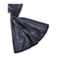 Enba Etnik Desenli Soft Pamuklu Şal 75x190 cm (Lacivert)