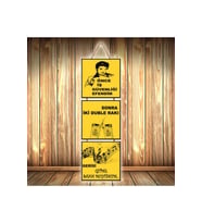 Iş Güvenliği Tasarımlı Üçlü Retro Ahşap Poster Ü354