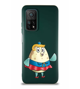 Xiaomi Mi 10T Pro Soft Premier Kapak Bayan Puff Tasarımlı Silikon Kılıf - Yeşil (Şeffaf)