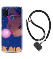 Samsung M21 M22 M23 M30 M31S M32 Kılıf Boyun Askılı Silikon Sakız ve Kız 1767