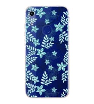 Huawei Honor 8a  Kamera korumalı Kapak Floral Su Yeşili Tasarımlı  Şeffaf Kılıf