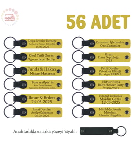Sarı & Siyah, Uçuş Akademisi Mezunlarına Hatıra, 56’lı Set, İsim Yazılabilir Deri Hediyelik