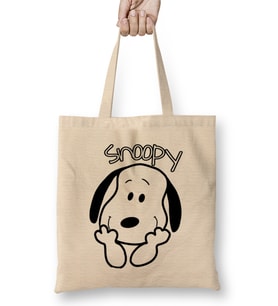 Snoopy Cute Smile Snoopy By Kuh Bez Çanta Uzun Saplı