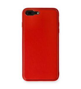 iPhone 7 Plus Kılıf Coco Deri Silikon Kapak - Kırmızı