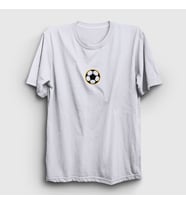 Presmono Unisex Beyaz Logo Soccer Ball Futbol Topu T-Shirt 419273tt (Beyaz)