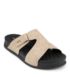 Muya Orka Anatomik Topuk Dik. Masaj Taban Erkek Terlik Krem