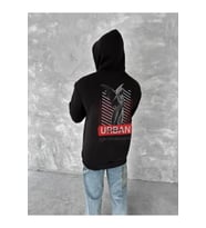 Oversize Üç İplik Kapşonlu SweatShirt - Siyah