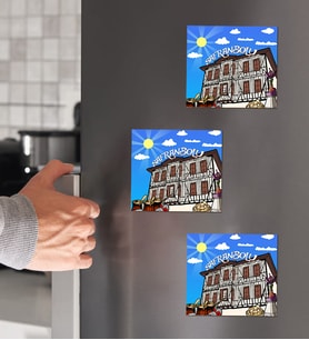 Safranbolu Tasarımlı 3'lü Ahşap Magnet