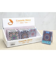 Mandala Desenli Hareketli Sulu El Aynası - Model 1 (Çok Renkli)