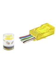 Cat6 Ez Rj45 Konnektör - 100 Adet Sari / Özel Plastik Kutulu ND2400