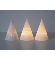Geometrik Daire Formlu Obje – PLA Masa Dekoru Mum Led Set 14CM