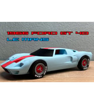 1966 Ford GT40 Le Mans Dekoratif Model - 3D Yazıcı Efsane Yarış Arabası Biblo - Koleksiyoner Hediyesi