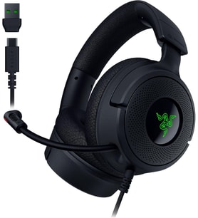 Razer Kraken V4 X - Kablolu Pc Oyun Kulaklığı (Triforce 40Mm Sürücüler, Geri Çekilebilir Kardioid Mi (Çok Renkli)