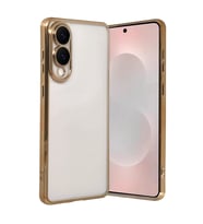 Samsung Galaxy S25 Edge Kamera Korumalı Lensli Silikon - Gold