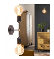 Mylights Retro Rustik Tavan Duvar Aplik Avize İkili Armatür (436448593)