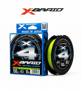 YGK X035 BRAID CORD PE X4 150M 4,5KG 0.117 FLUO GREEN