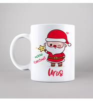 Mutlu Yıllar & Merry Christmas & Yılbaşı & Noel Baba Tasarımlı Kupa Kişiye Özel