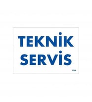Teknik Servis Uyarı Levhası 17,5X25 Kod:1756