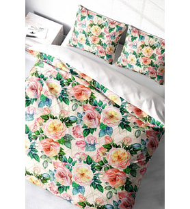 Çift Kişilik Nevresim Takımı Sık Dokuma Pamuk Saten 3d Özel Tasarım Flower Spring