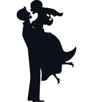 Düğün Arabası Araba Oto Sticker 20cm Siyah Renk