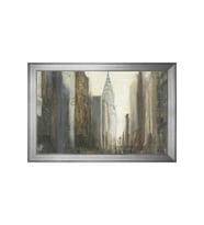 Soyut Şekiller Motifli Kanvas Tablo 50 x 70 cm Silver Çerçeve