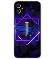 Galaxy A05 Kılıf HD Desen Baskılı Kılıf - Dark Neon Yaprak I Harfi