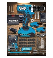 Powerblack 12v Darbeli Şarjlı Matkap Çift Akülü 17 Parça Set